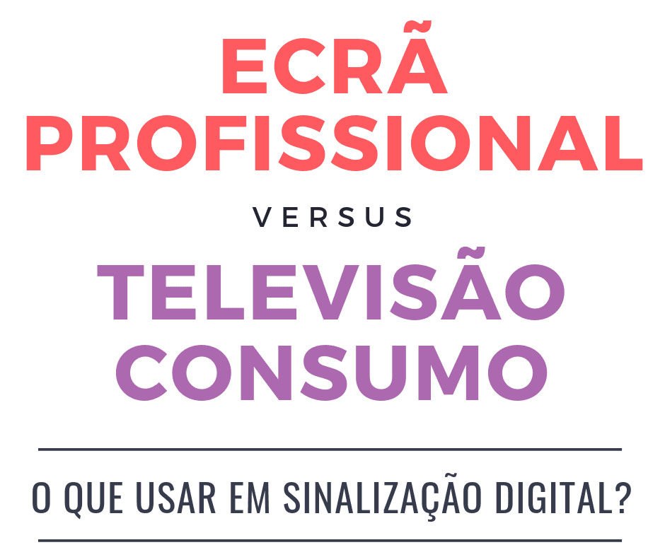 Ecrã Profissional vs TV Doméstica: Guia Digital Signage 2026