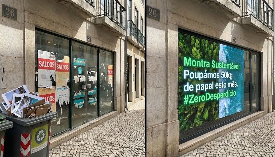 Montras Digitais: A Solução de Sustentabilidade e Eficiência para o Retalho em 2026