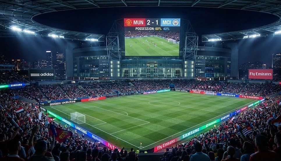 Ecrãs Digitais em Estádios e Recintos Desportivos: Guia de Tendências e ROI (2026)