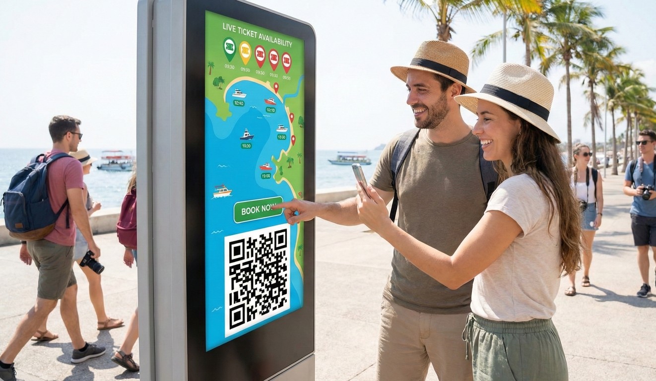 Montras Digitais no Turismo: Como Revolucionar a Promoção de Atrações em 2026?