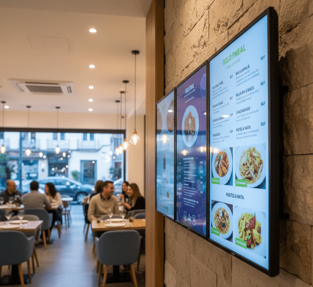 Revolucione o seu Restaurante com Menuboards Digitais